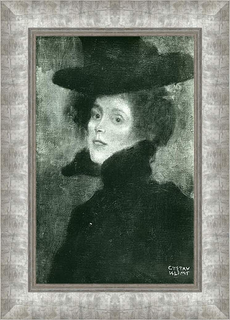 Картина в раме - Damenbildnis in Weib. Густав Климт
