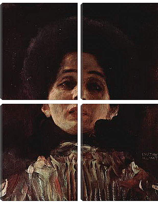 Модульная картина - Damenbildnis en Face. Густав Климт