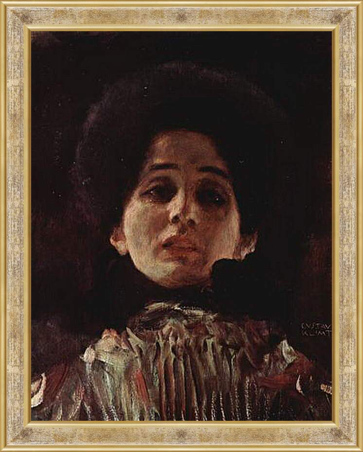Картина в раме - Damenbildnis en Face. Густав Климт
