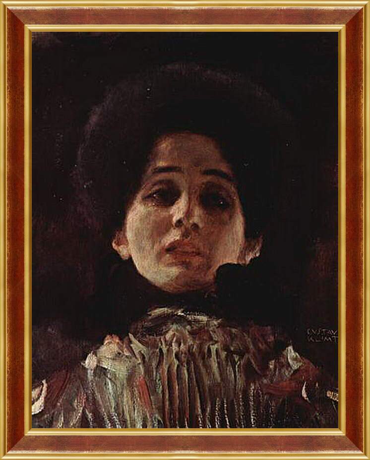 Картина в раме - Damenbildnis en Face. Густав Климт