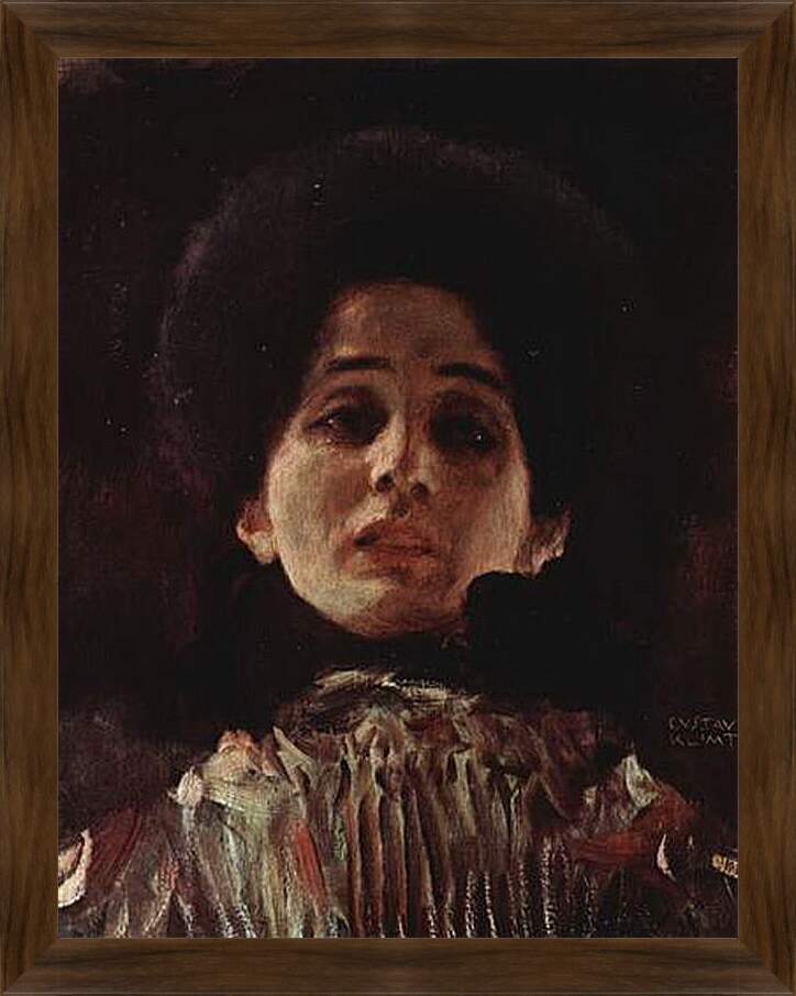 Картина в раме - Damenbildnis en Face. Густав Климт