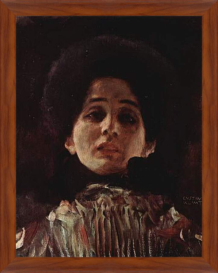 Картина в раме - Damenbildnis en Face. Густав Климт
