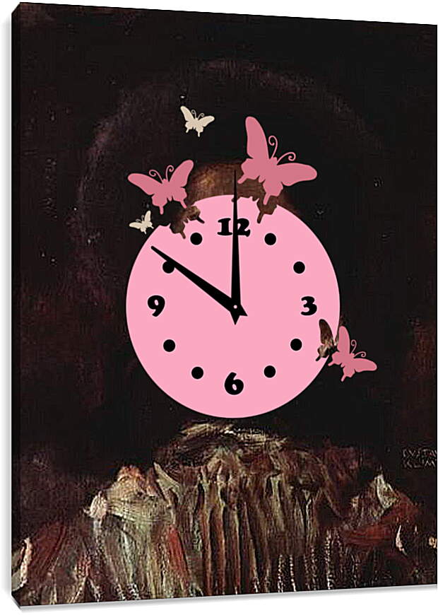 Часы картина - Damenbildnis en Face. Густав Климт
