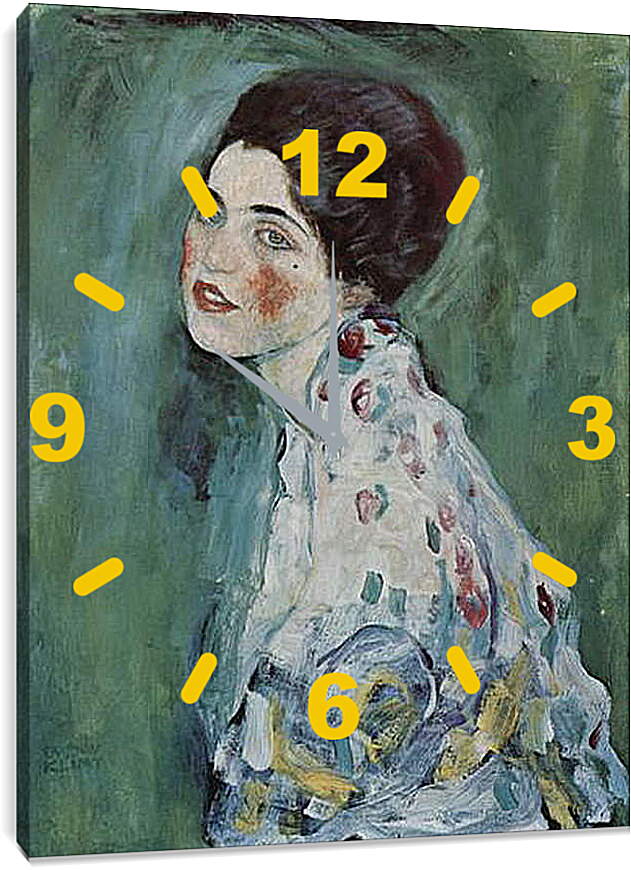 Часы картина - Damenbildnis. Густав Климт
