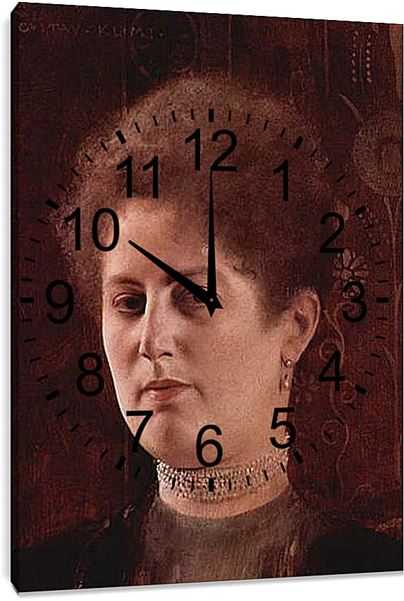 Часы картина - Damenbildnis. Густав Климт
