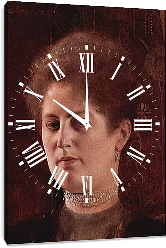 Часы картина - Damenbildnis. Густав Климт