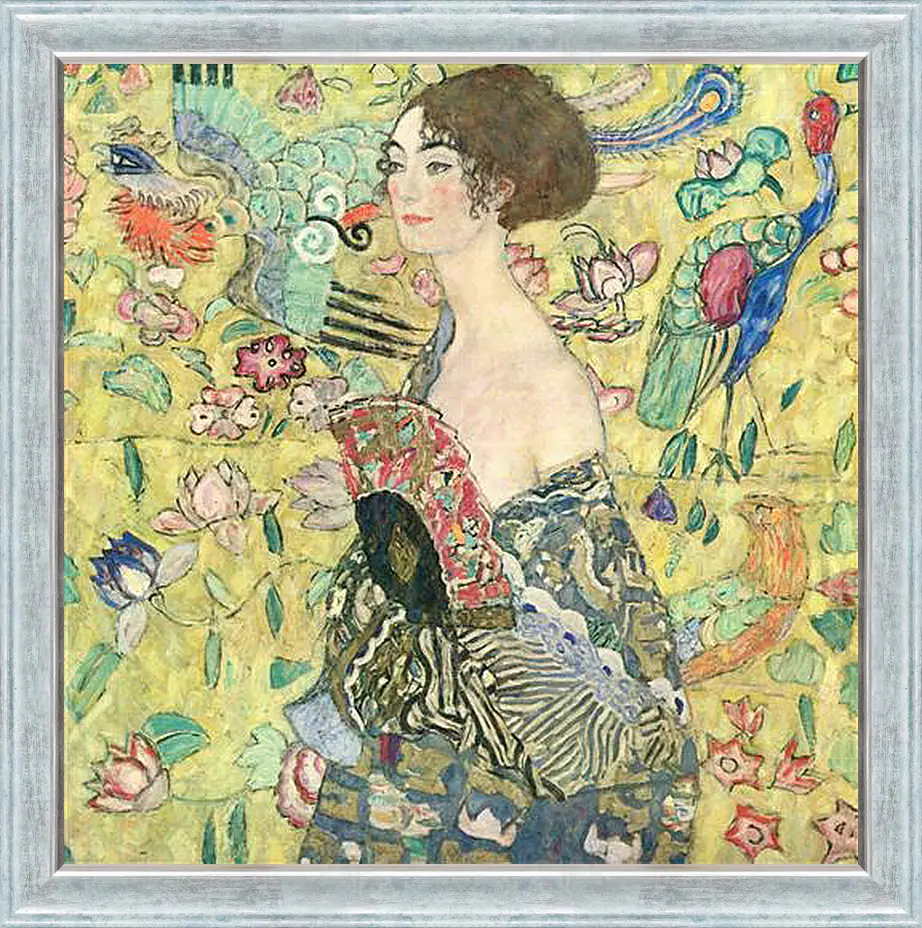 Картина в раме - Dame mit Facher. Густав Климт