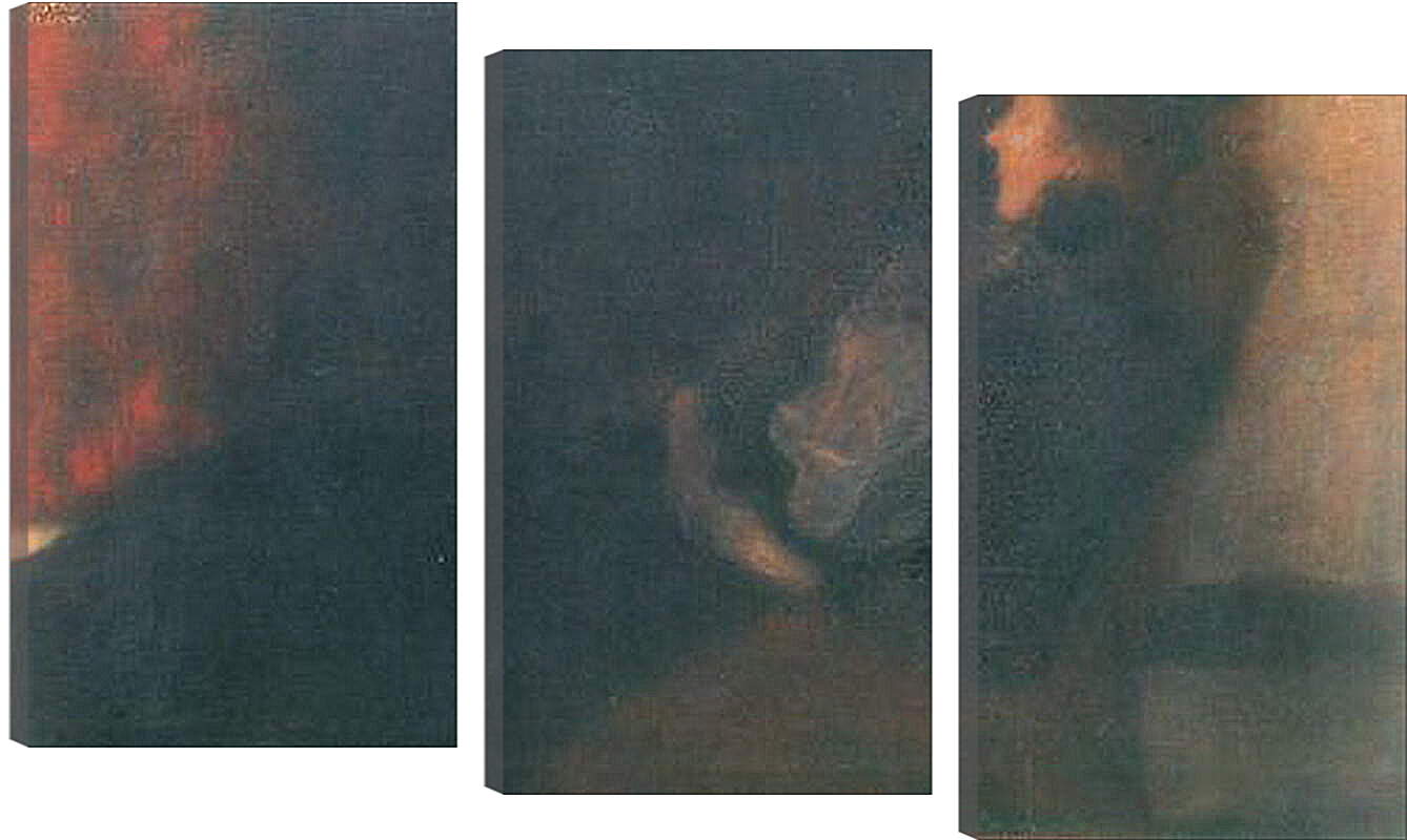 Модульная картина - Dame am Kamin. Густав Климт