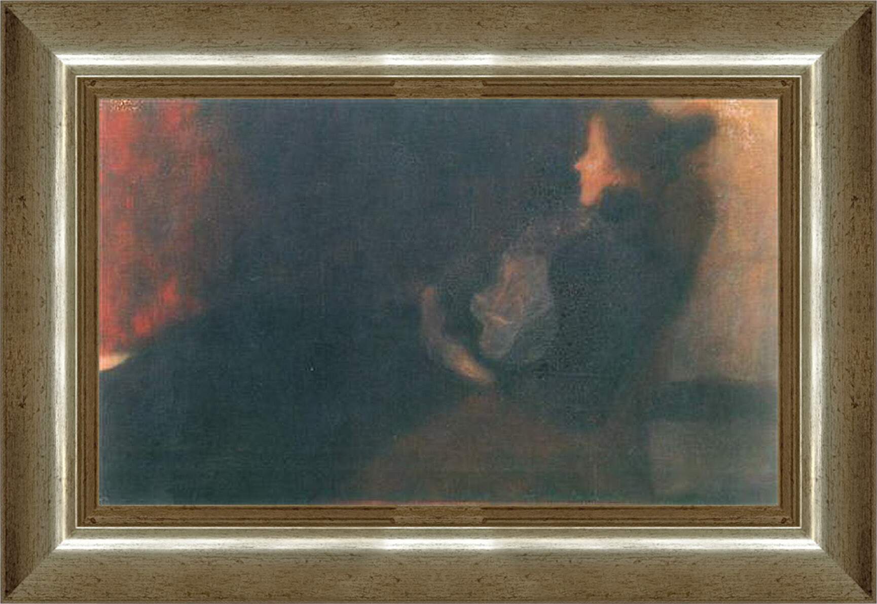 Картина в раме - Dame am Kamin. Густав Климт
