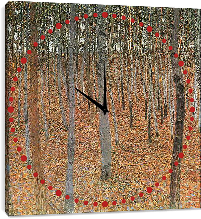 Часы картина - Buchenwald I. Густав Климт
