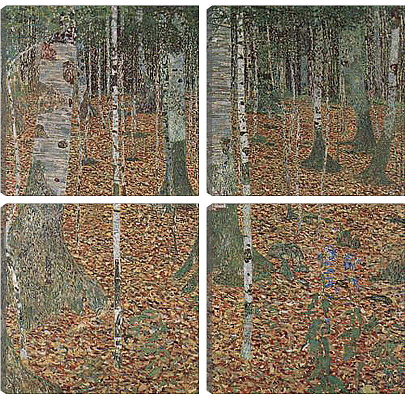 Модульная картина - Birkenwald. Густав Климт