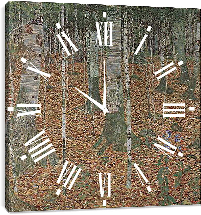 Часы картина - Birkenwald. Густав Климт

