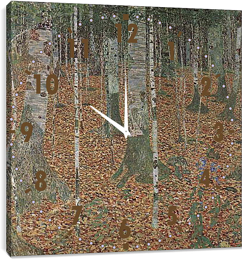 Часы картина - Birkenwald. Густав Климт
