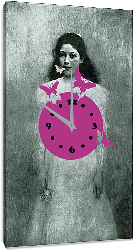 Часы картина - Bildnis Trude Steiner. Густав Климт