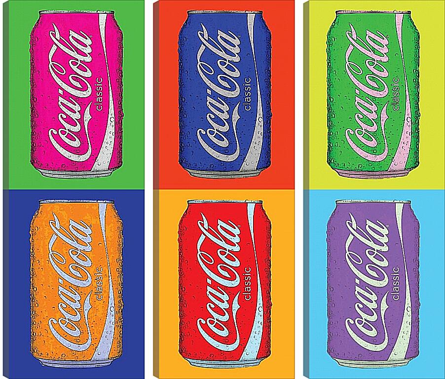 Модульная картина - Coca-Cola. Поп-арт
