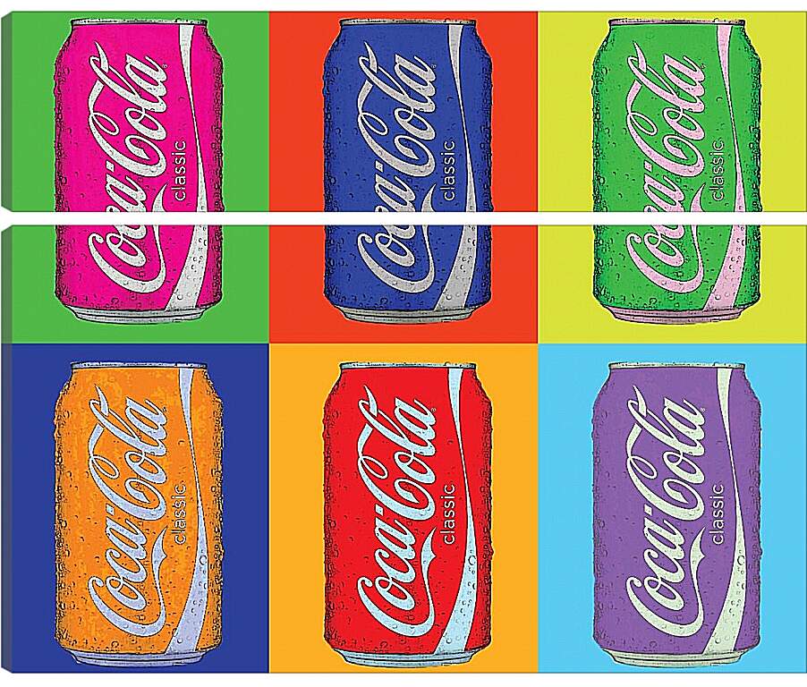 Модульная картина - Coca-Cola. Поп-арт