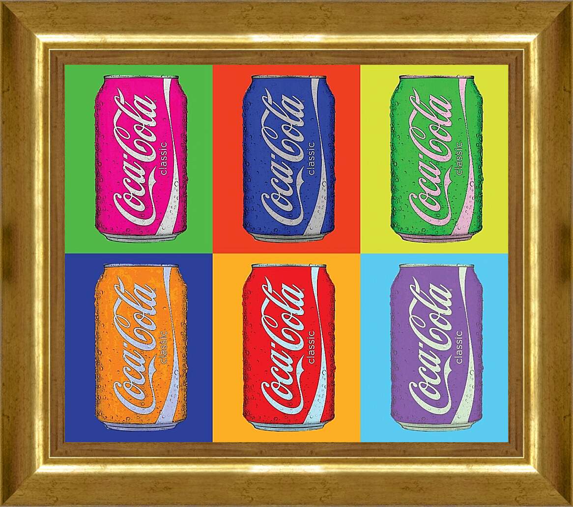 Картина в раме - Coca-Cola. Поп-арт