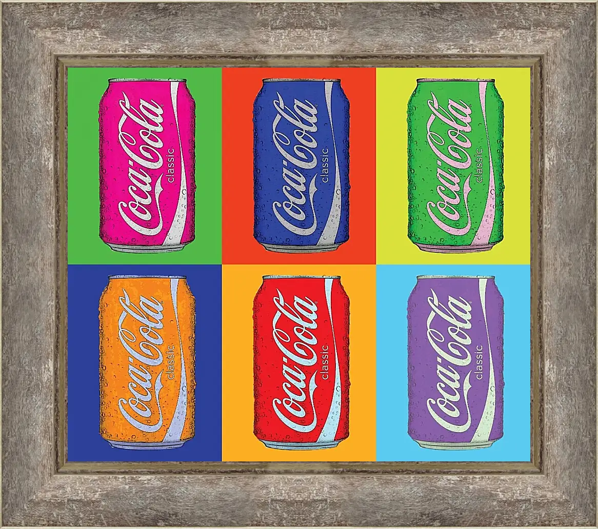 Картина в раме - Coca-Cola. Поп-арт