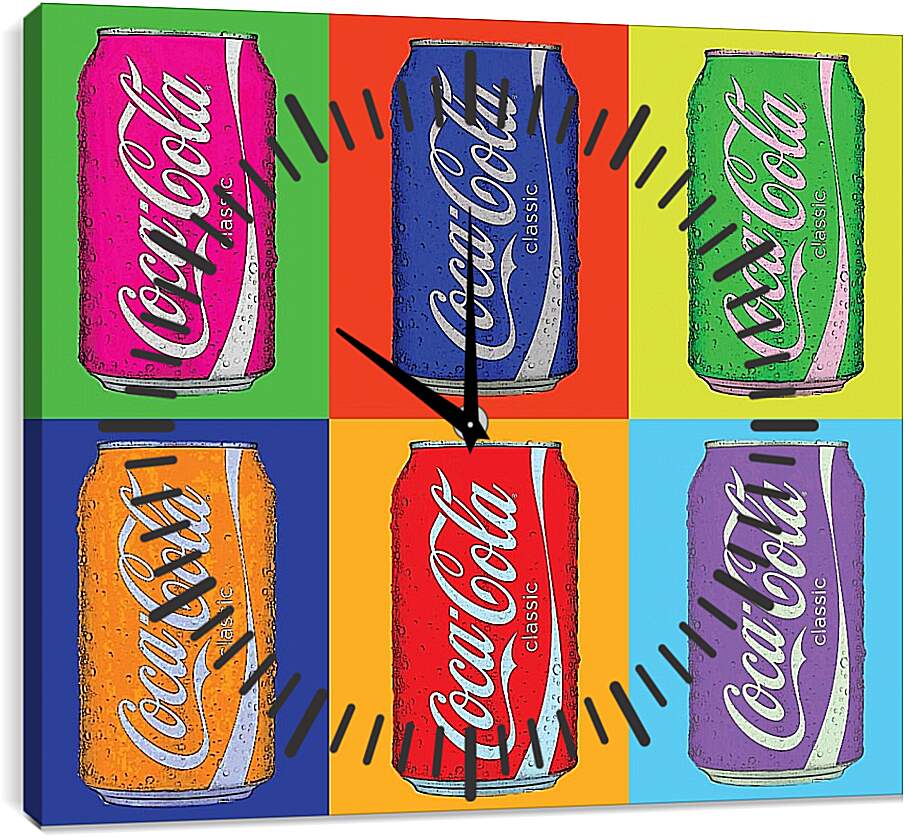 Часы картина - Coca-Cola. Поп-арт