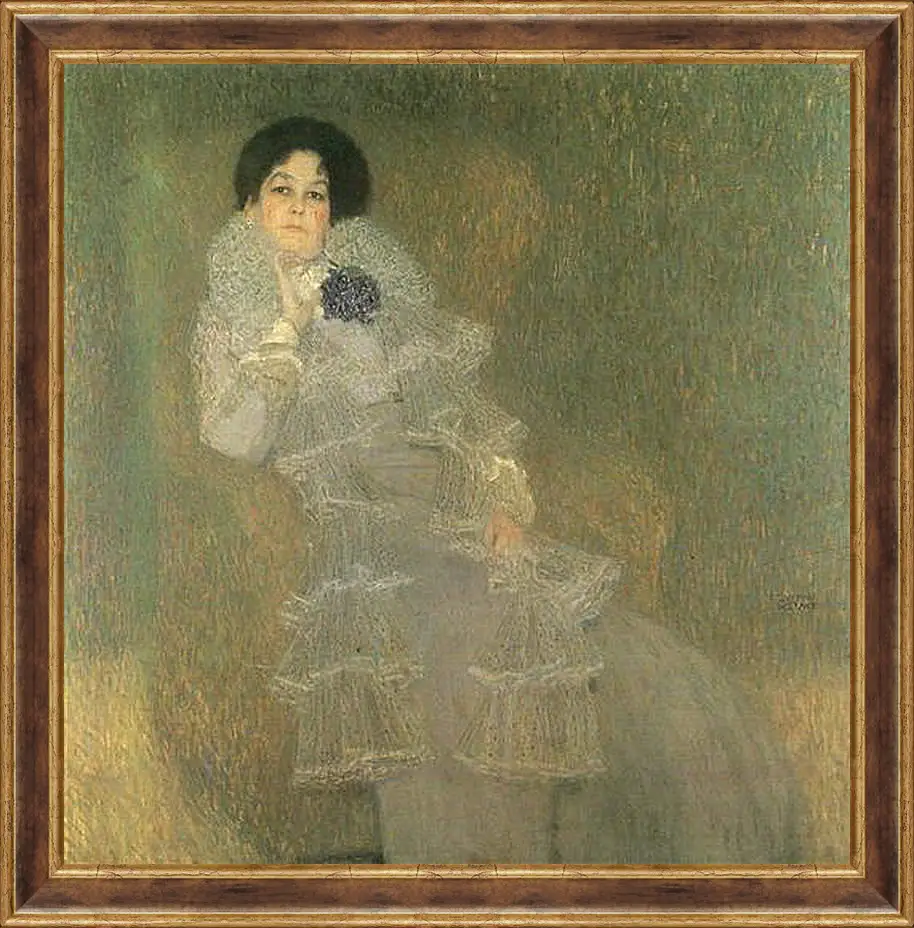Картина в раме - Bildnis Marie Henneberg (Portrat in Lila). Густав Климт
