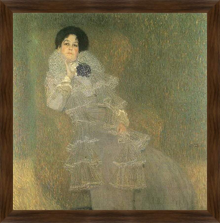Картина в раме - Bildnis Marie Henneberg (Portrat in Lila). Густав Климт
