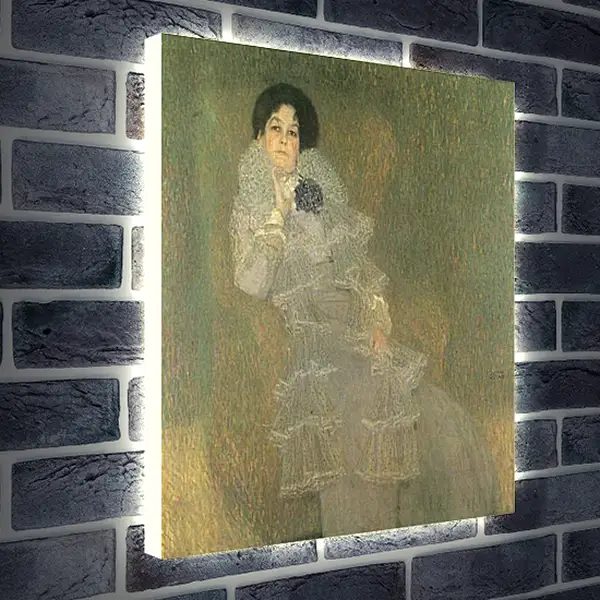 Лайтбокс световая панель - Bildnis Marie Henneberg (Portrat in Lila). Густав Климт