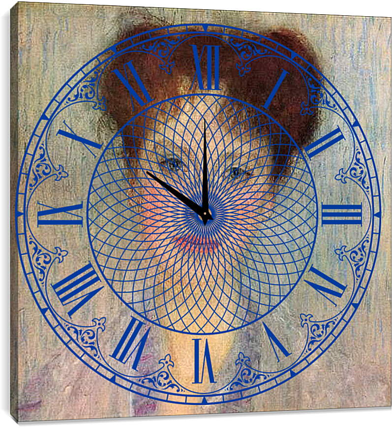 Часы картина - Bildnis Gertha Fersovanyi (Detail). Густав Климт
