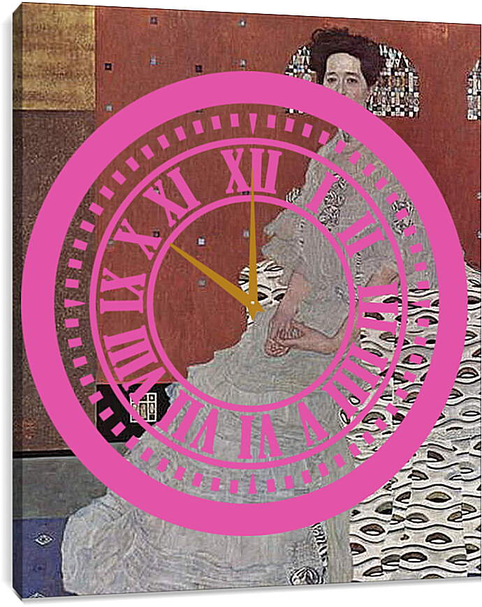 Часы картина - Bildnis Fritza Riedler. Густав Климт