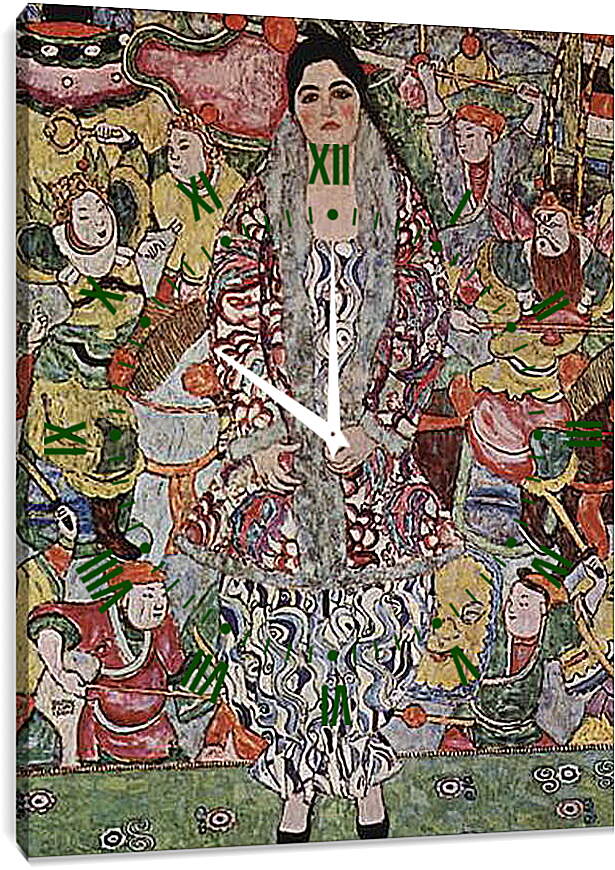 Часы картина - Bildnis Friederike Maria Beer. Густав Климт
