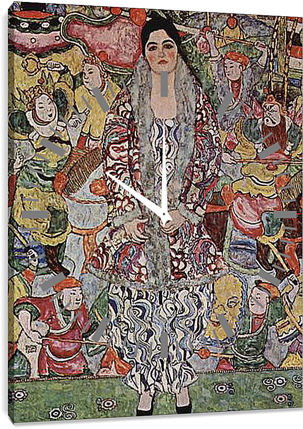Часы картина - Bildnis Friederike Maria Beer. Густав Климт
