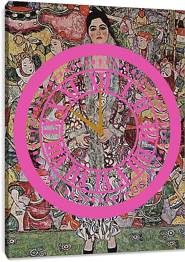 Часы картина - Bildnis Friederike Maria Beer. Густав Климт