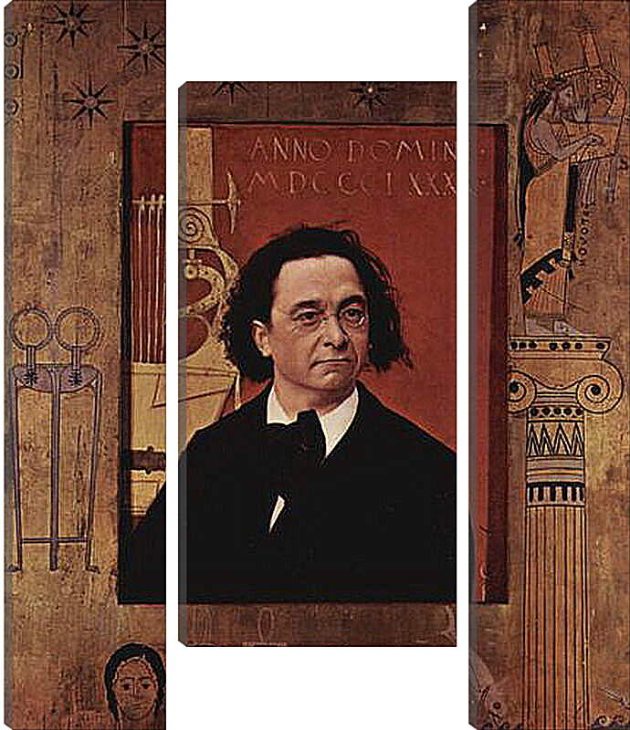 Модульная картина - Bildnis des Pianisten und Klavierpadagogen Joseph Pembauer. Густав Климт
