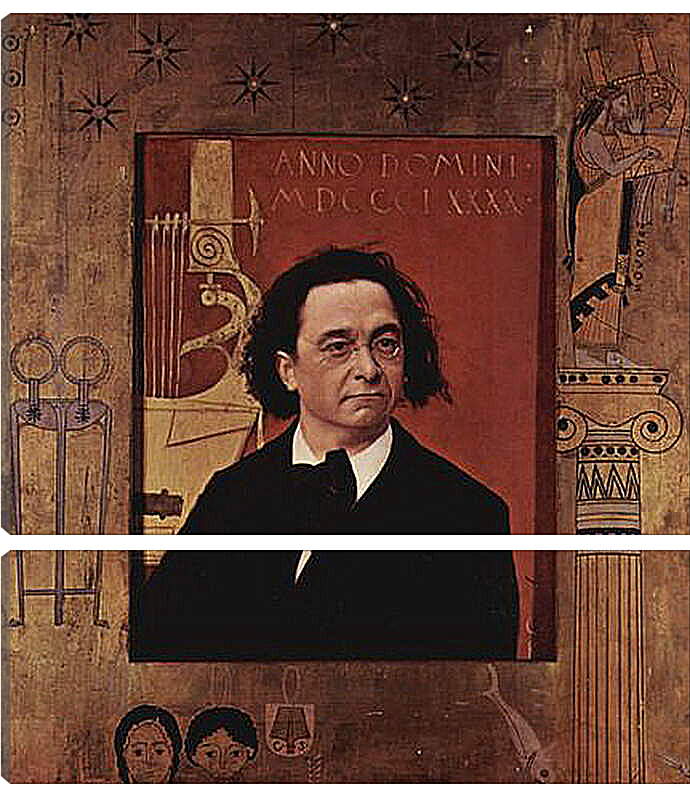 Модульная картина - Bildnis des Pianisten und Klavierpadagogen Joseph Pembauer. Густав Климт
