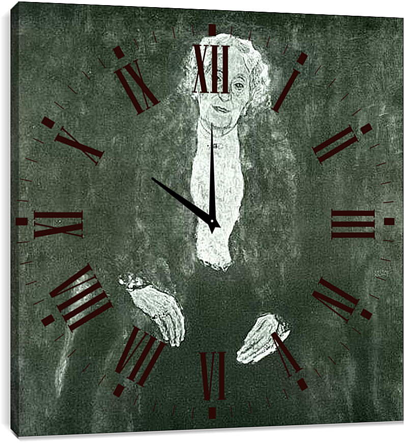 Часы картина - Bildnis Charlotte Pulitzer. Густав Климт
