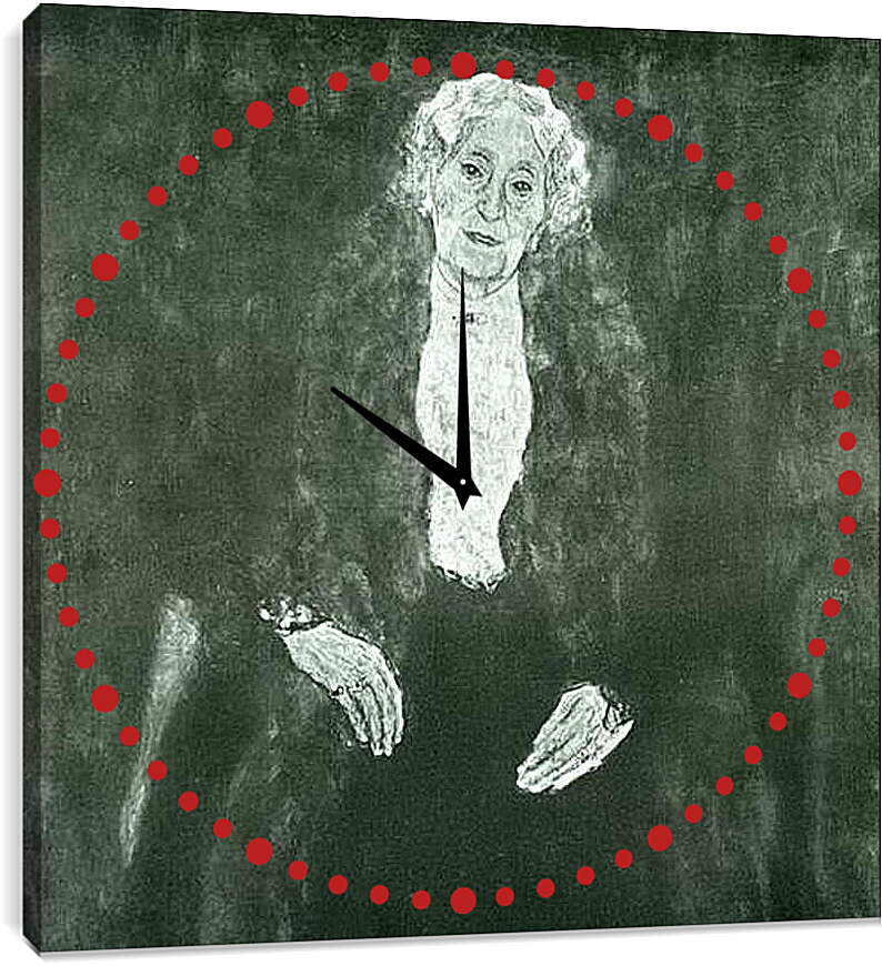 Часы картина - Bildnis Charlotte Pulitzer. Густав Климт
