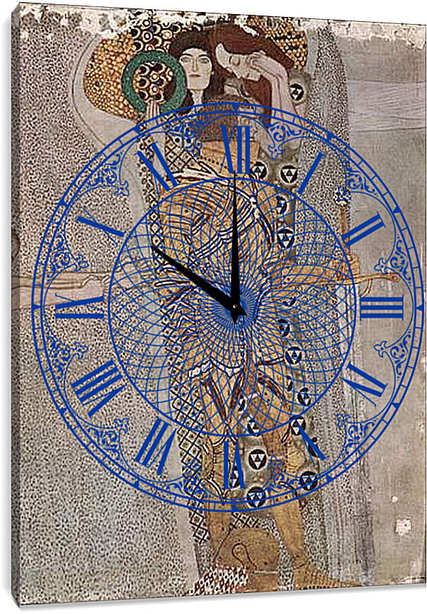 Часы картина - Bauernhaus mit Rosenstrauch. Густав Климт
