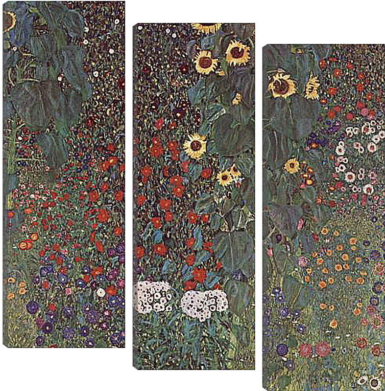 Модульная картина - Bauerngarten mit Sonnenblumen. Густав Климт
