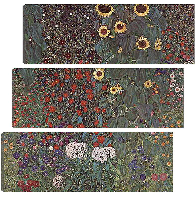 Модульная картина - Bauerngarten mit Sonnenblumen. Густав Климт
