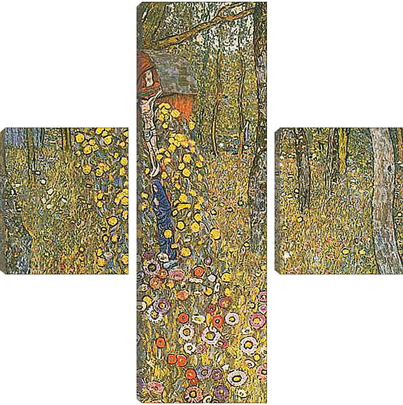 Модульная картина - Bauerngarten mit Kruzifix. Густав Климт