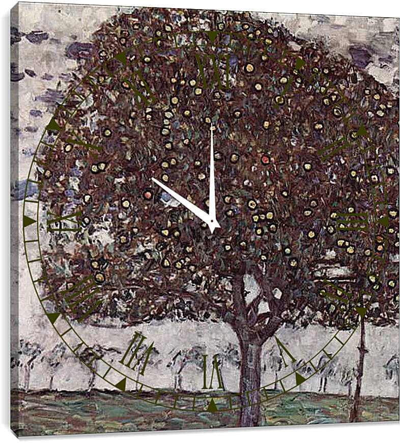 Часы картина - Apfelbaum II. Густав Климт

