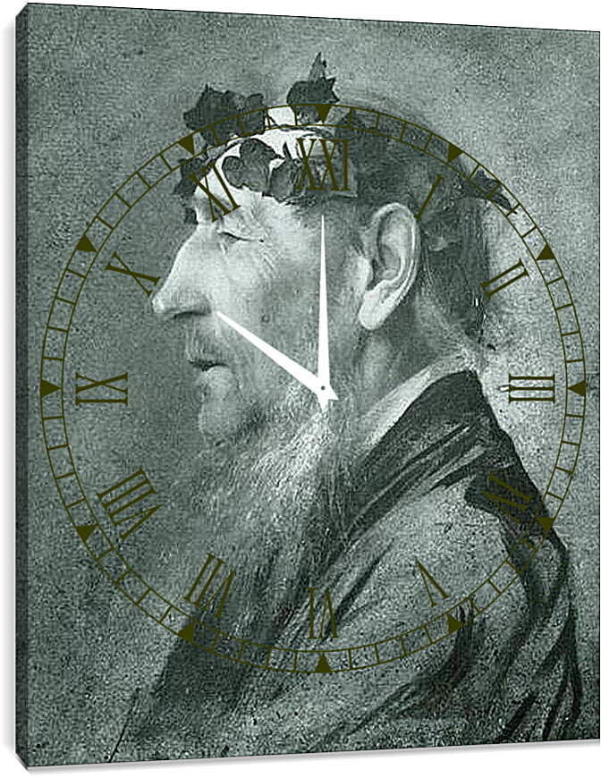 Часы картина - Alter Mann mit Epheukranz. Густав Климт
