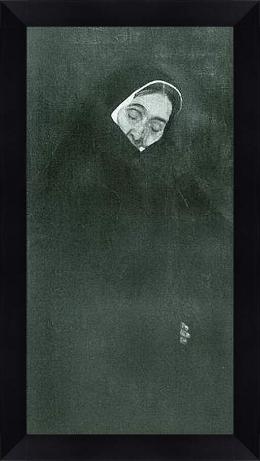 Картина в раме - Alte Frau. Густав Климт
