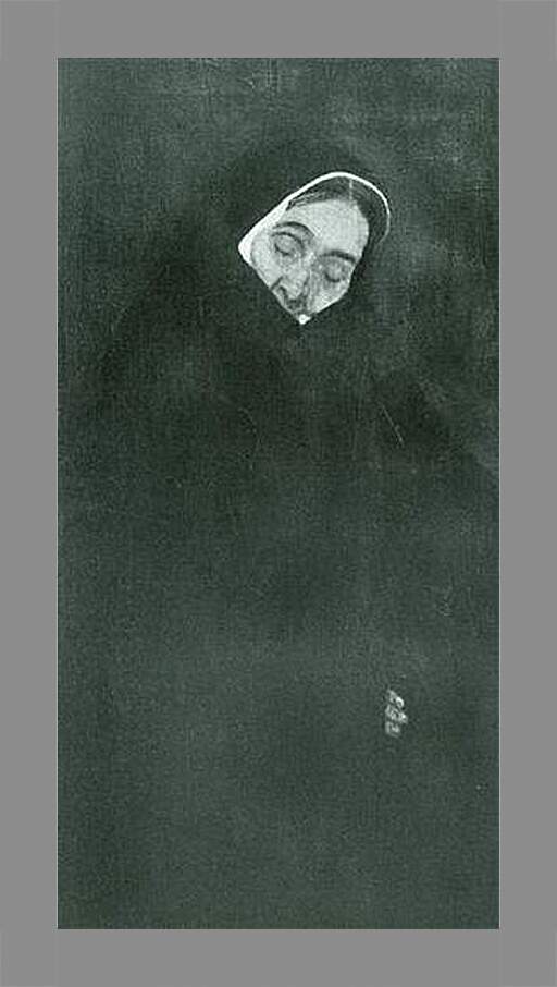 Картина в раме - Alte Frau. Густав Климт