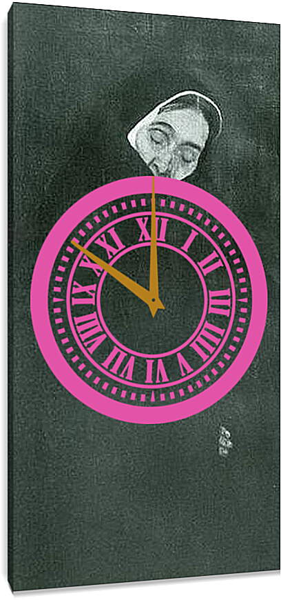 Часы картина - Alte Frau. Густав Климт
