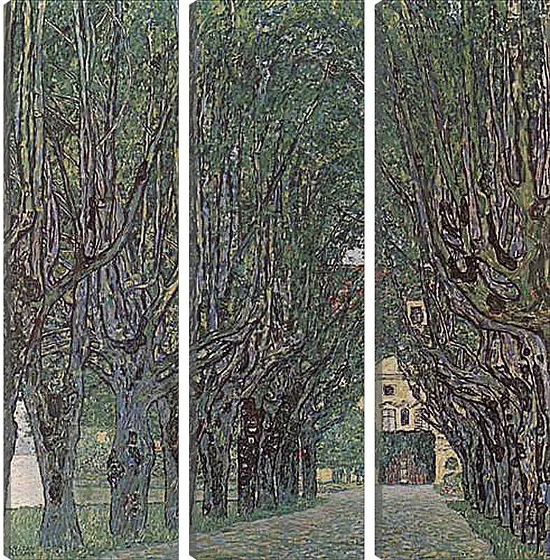 Модульная картина - Allee im Park von Schloss Kammer. Густав Климт