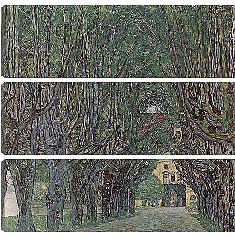 Модульная картина - Allee im Park von Schloss Kammer. Густав Климт