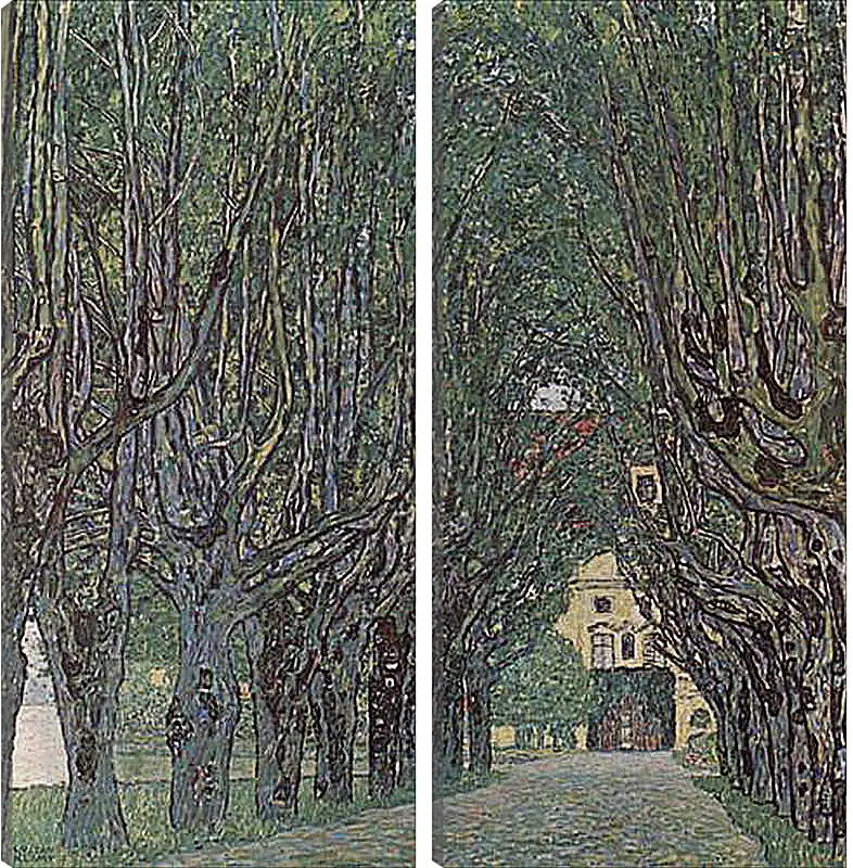 Модульная картина - Allee im Park von Schloss Kammer. Густав Климт