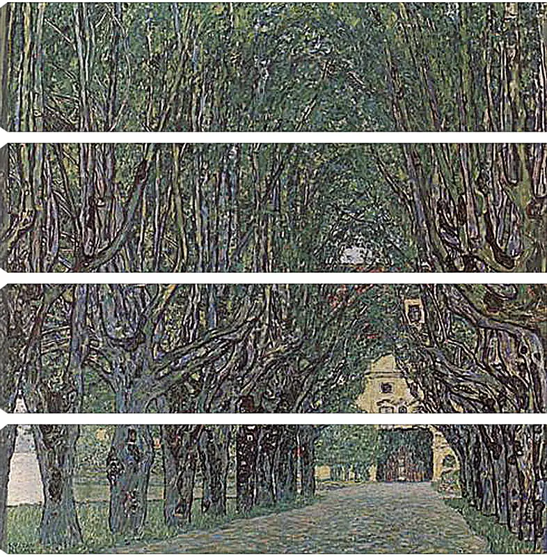 Модульная картина - Allee im Park von Schloss Kammer. Густав Климт