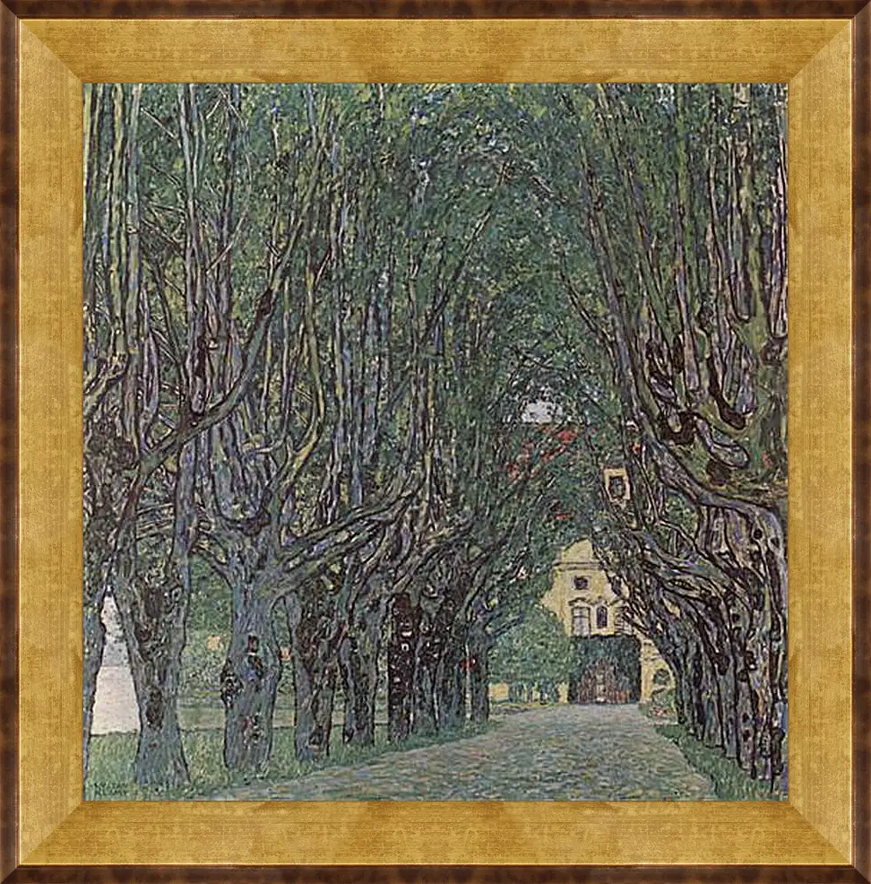 Картина в раме - Allee im Park von Schloss Kammer. Густав Климт