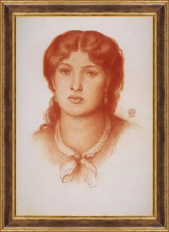Картина в раме - Fanny Cornforth. Данте Габриэль Россетти